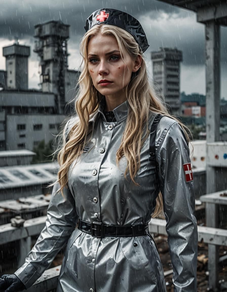 Blonde Nurse in Chernobyl: A Detailed Macro Shot