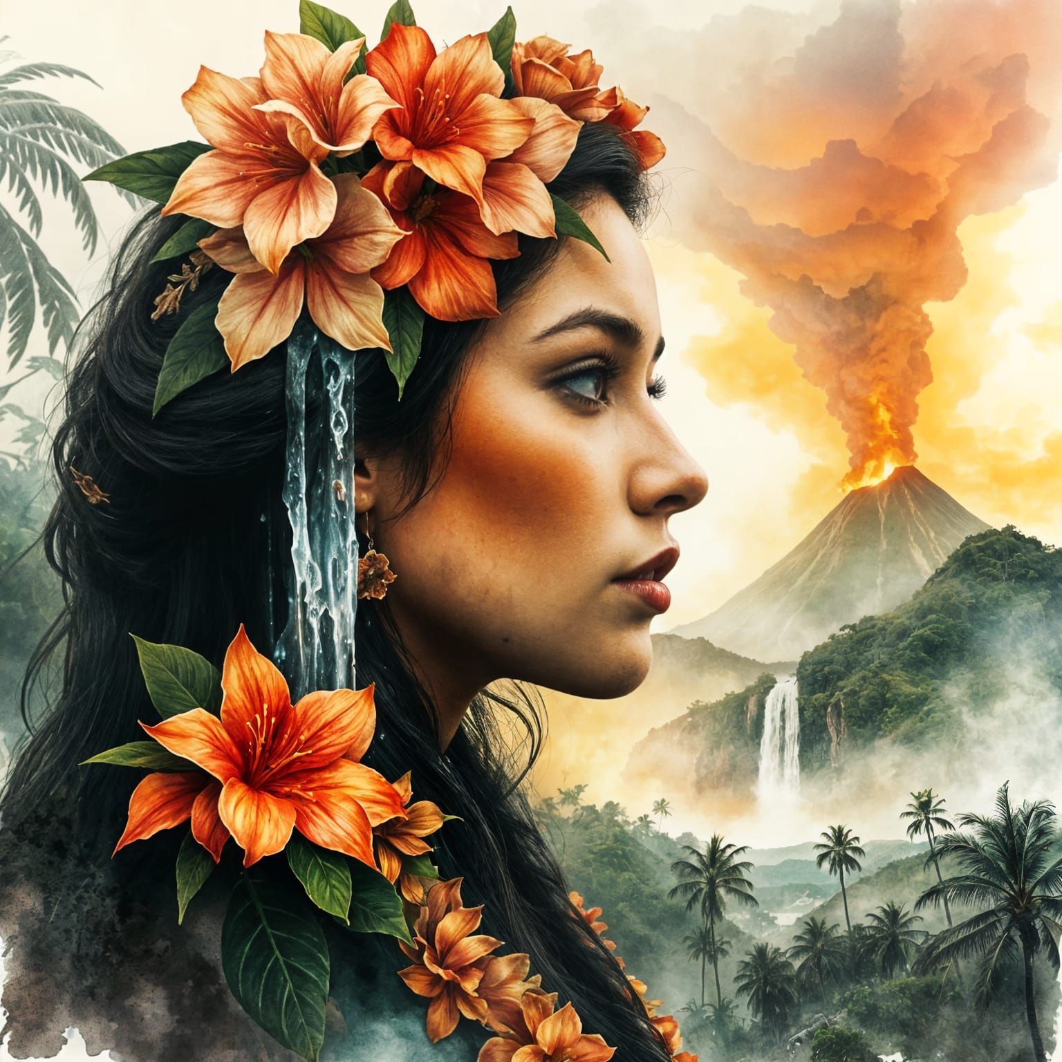Hawaiian Princess in a Moody Tropical Apocalypse