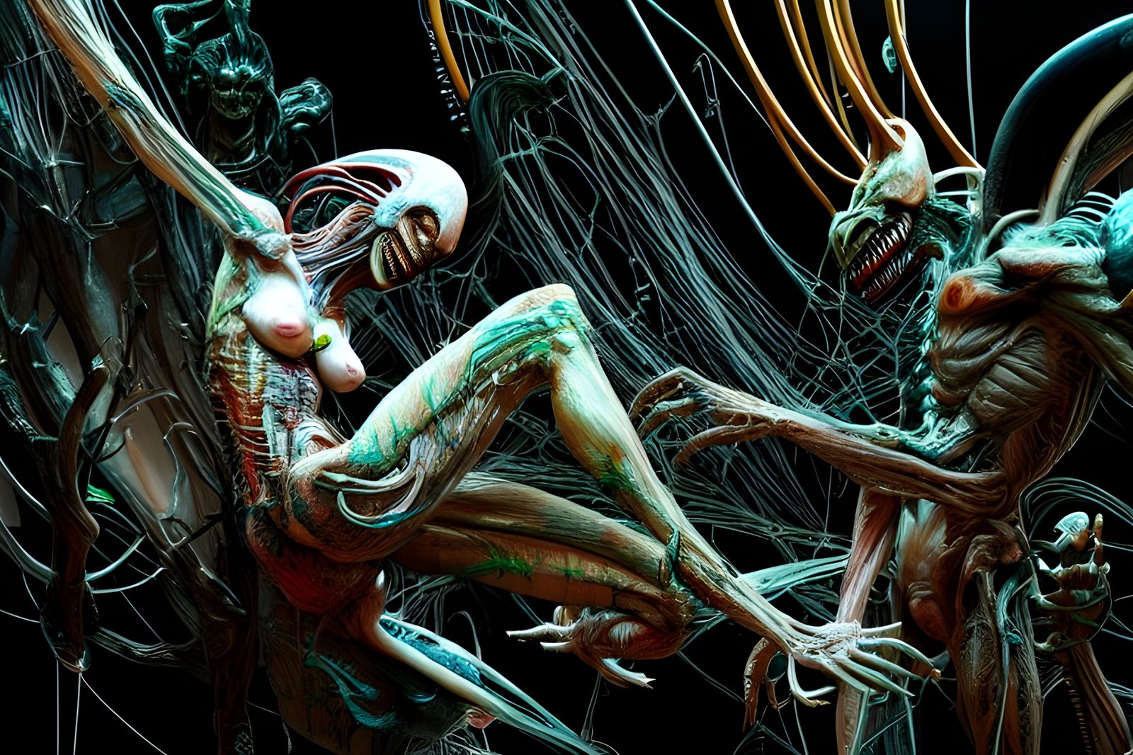 Xenomorph Meeting Place in Hypermaximalist Style