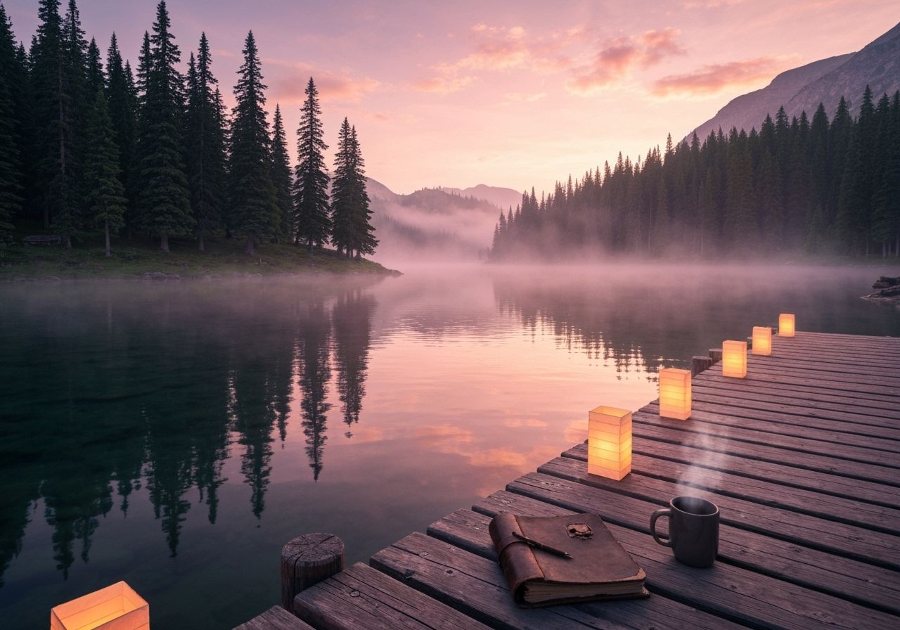 Secret Mountain Sanctuary at Rose-Gold Sunset