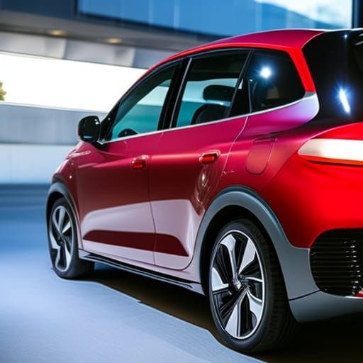 Electric Car in Professional Photography Style