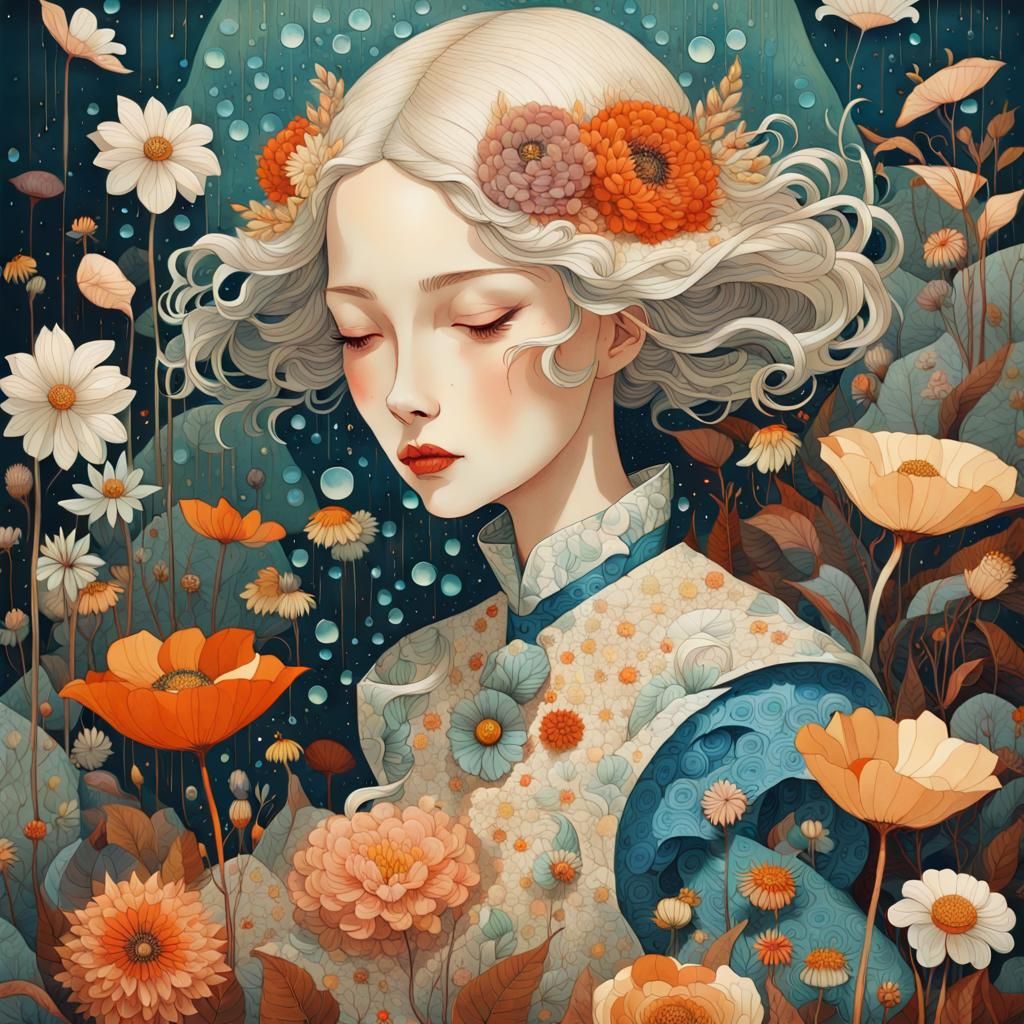 Ornate Autumn Flowers with Dreamy Lighting