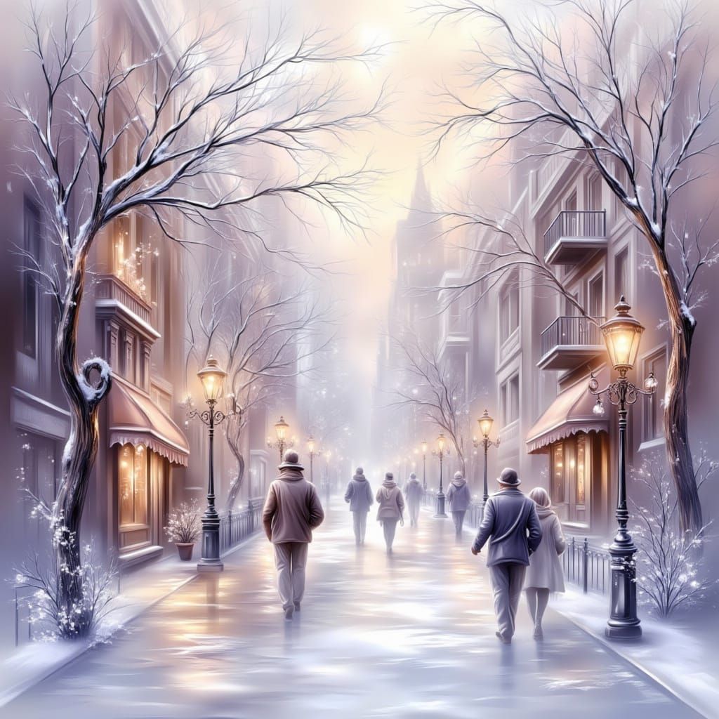 Soft Winter Cityscape Memories
