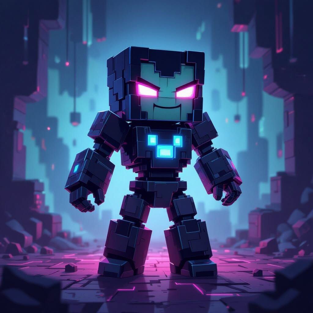 Shadow Blox Discord Bot in Dark Futuristic Neon Style