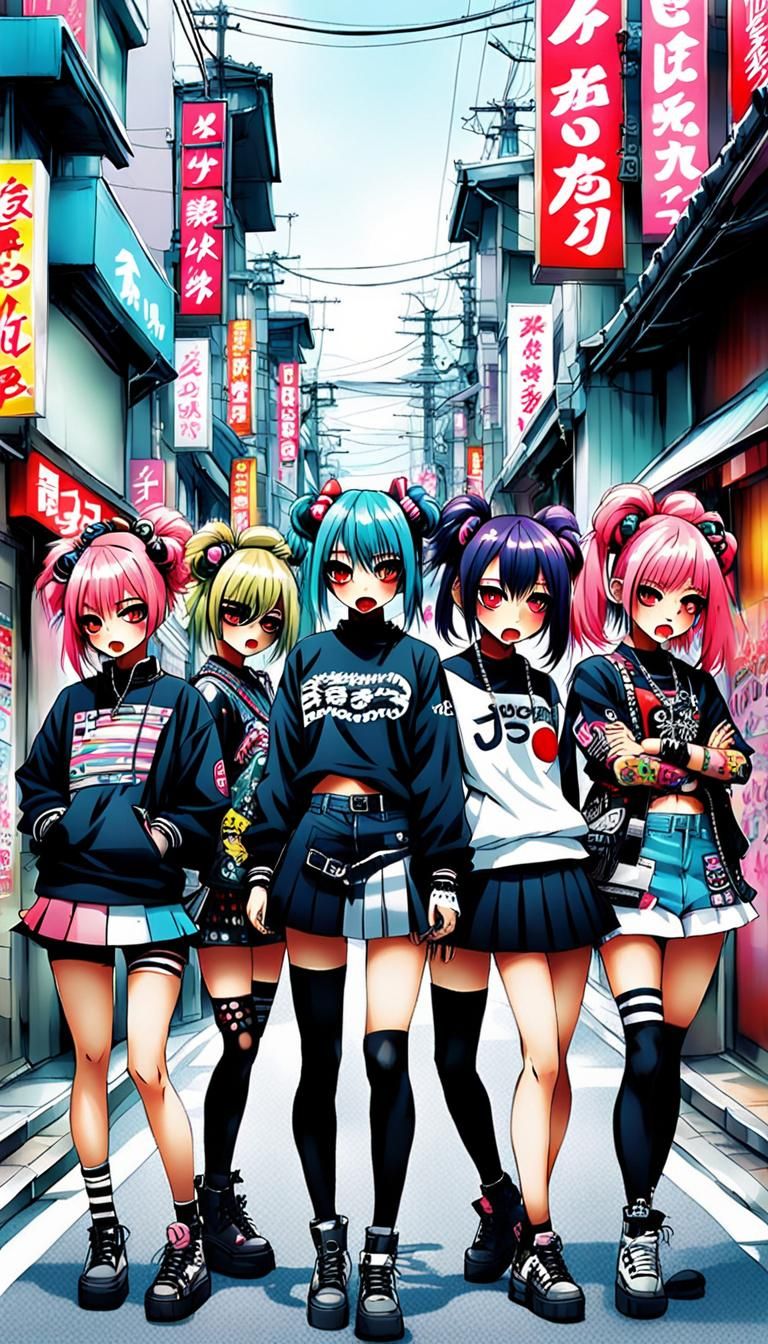 Japan Personified as Edgy Harajuku Girls: Anime Style