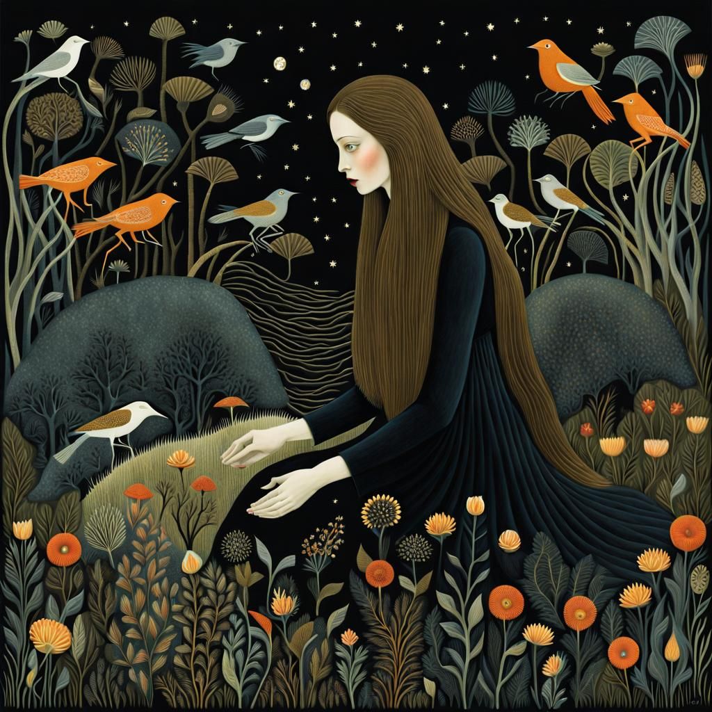 Bio Art Collage: Eerie Encounters and Resilience