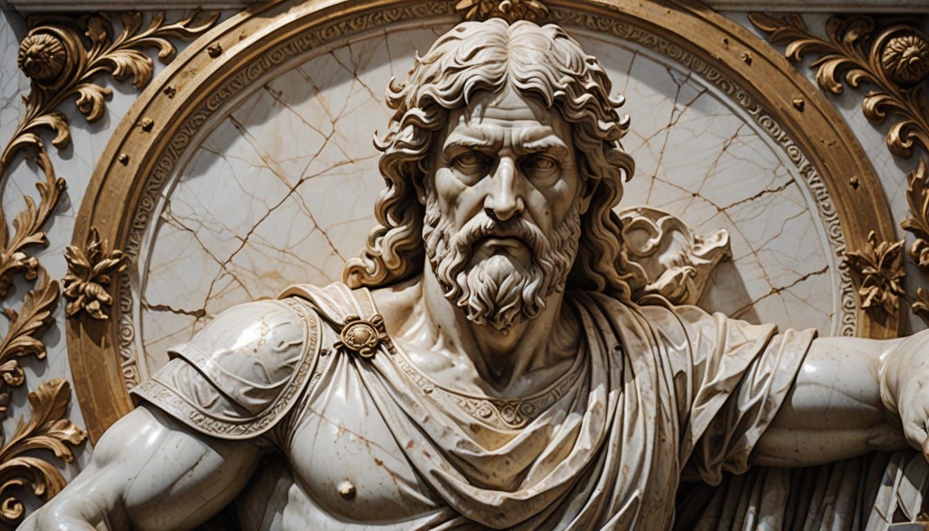 Neoclassical Marble Bas Relief of Satyr and Goddess