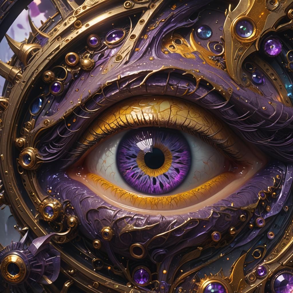 Fantasy World Reflected in an Eye