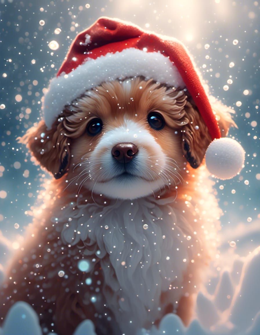 Winter Animals: Brown Puppy