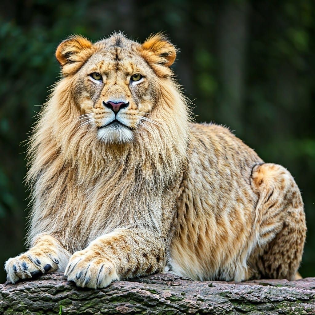 Mythical Himalayan Lion Kiang Hybrid Roams Majestic Mountain...