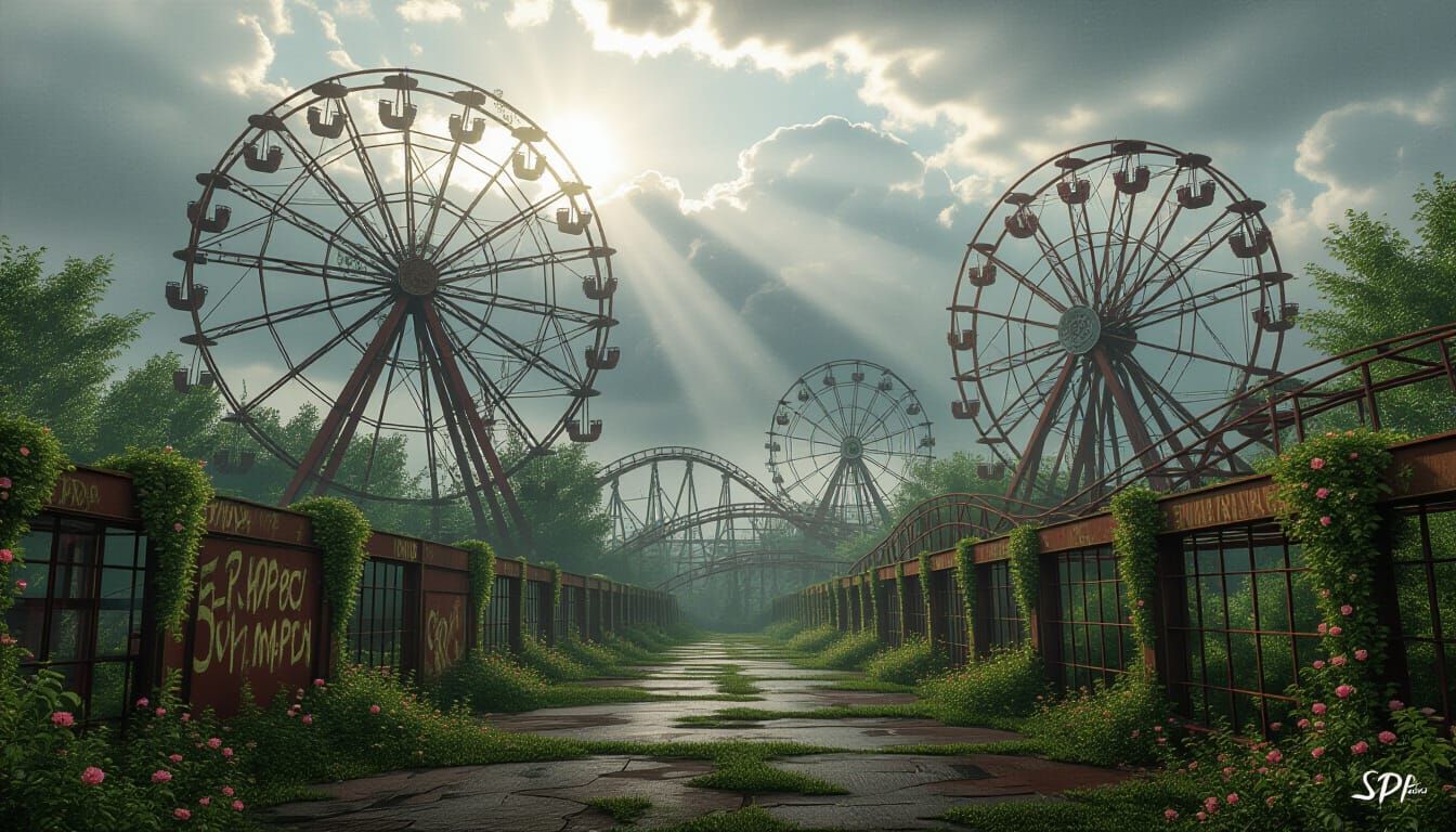 Nature Reclaims Ruined Amusement Park