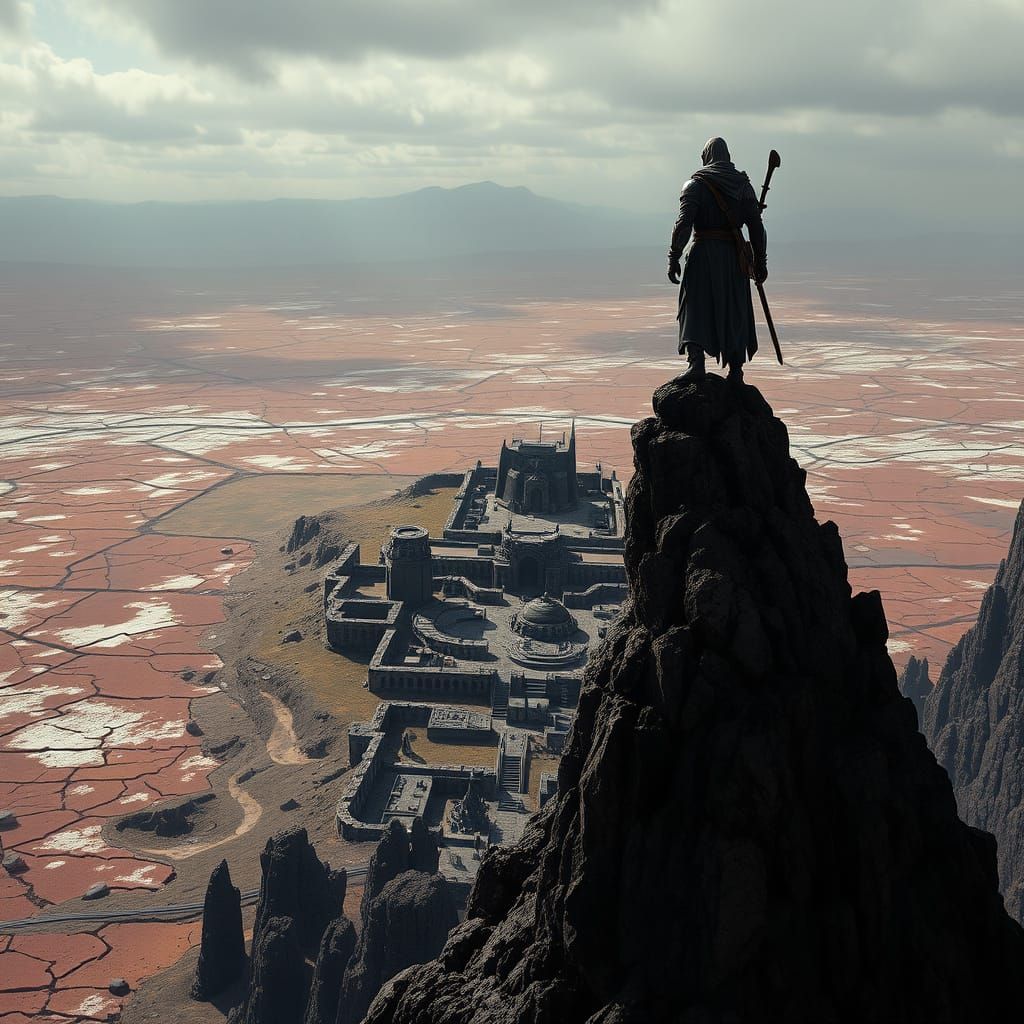 Massassi Warrior Stands Vigilant Amidst Dunes of Rhelg's Cra...