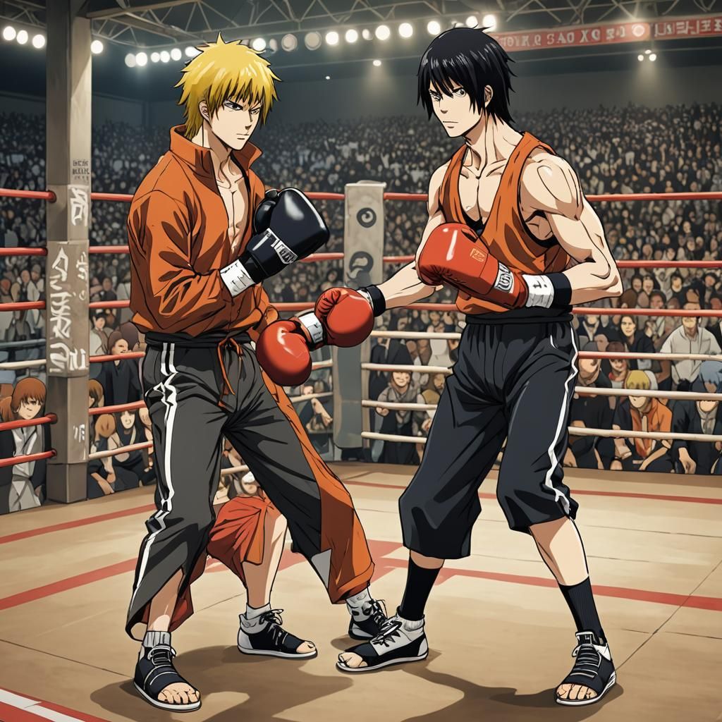 Brunette Light Yagami from Death Note in a boxing ring with ...
