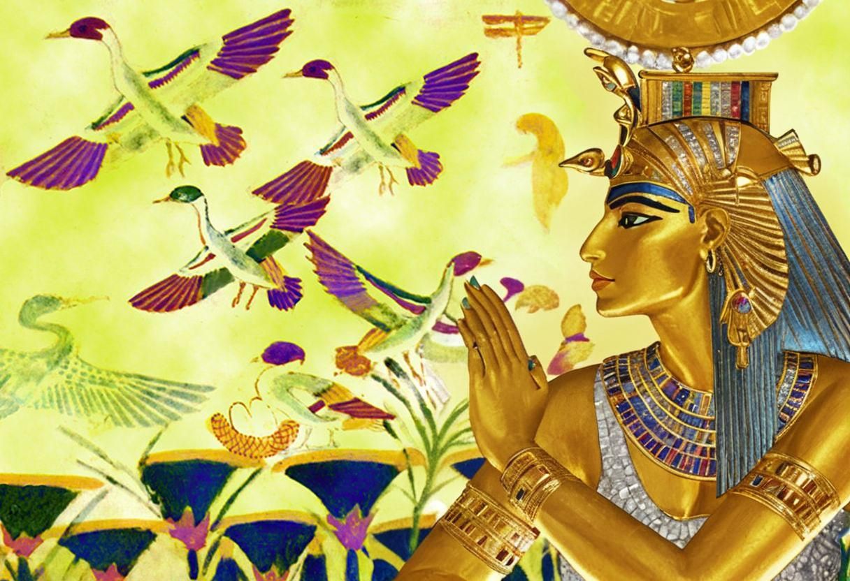 Realistic 3D Egyptian Goddess Isis with Jewels