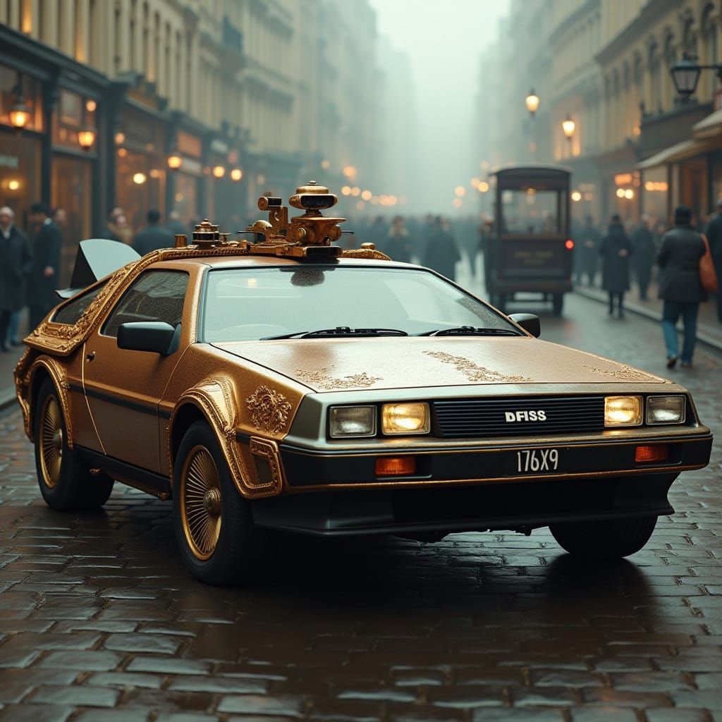 Steampunk DeLorean Speeds Down London Street