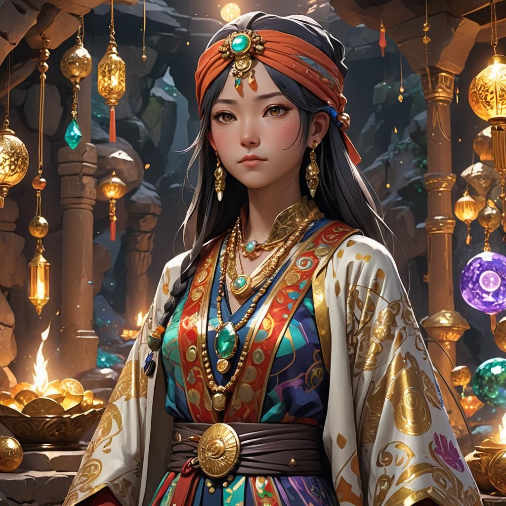 Alibaba in Bandits' Cave: 3D Anime Art