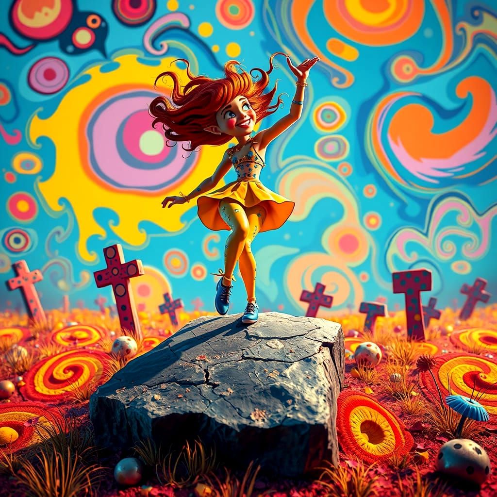 Joyful Pop Art Dance of the Dead