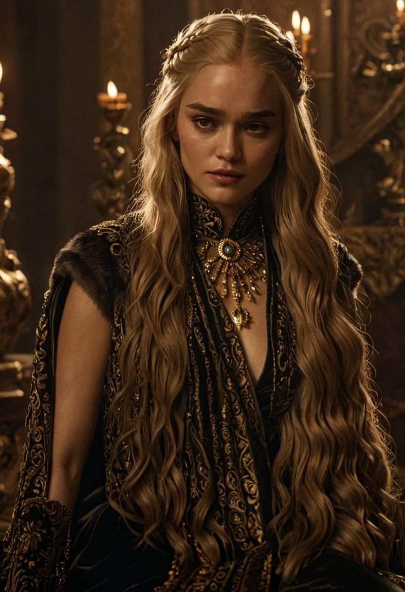 Young Queen in Throne Room: Game of Thrones Style