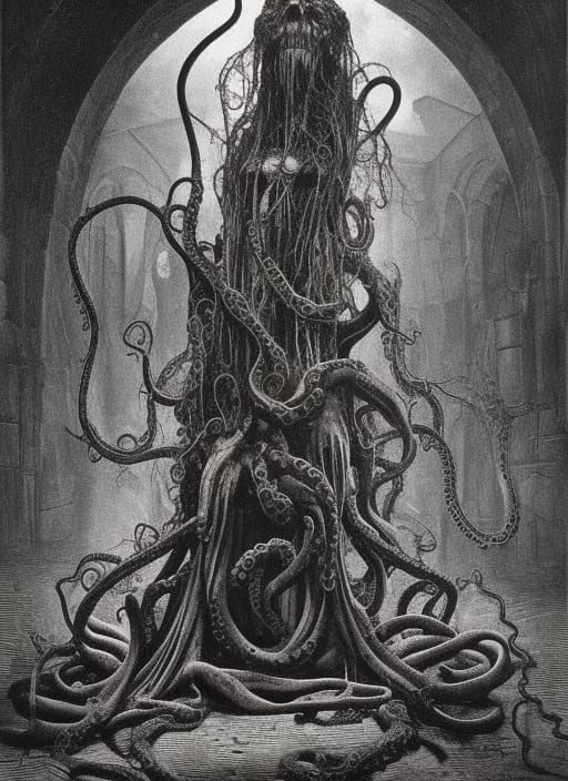 Decomposing Tentacled Nightmare Emerges from Tomb