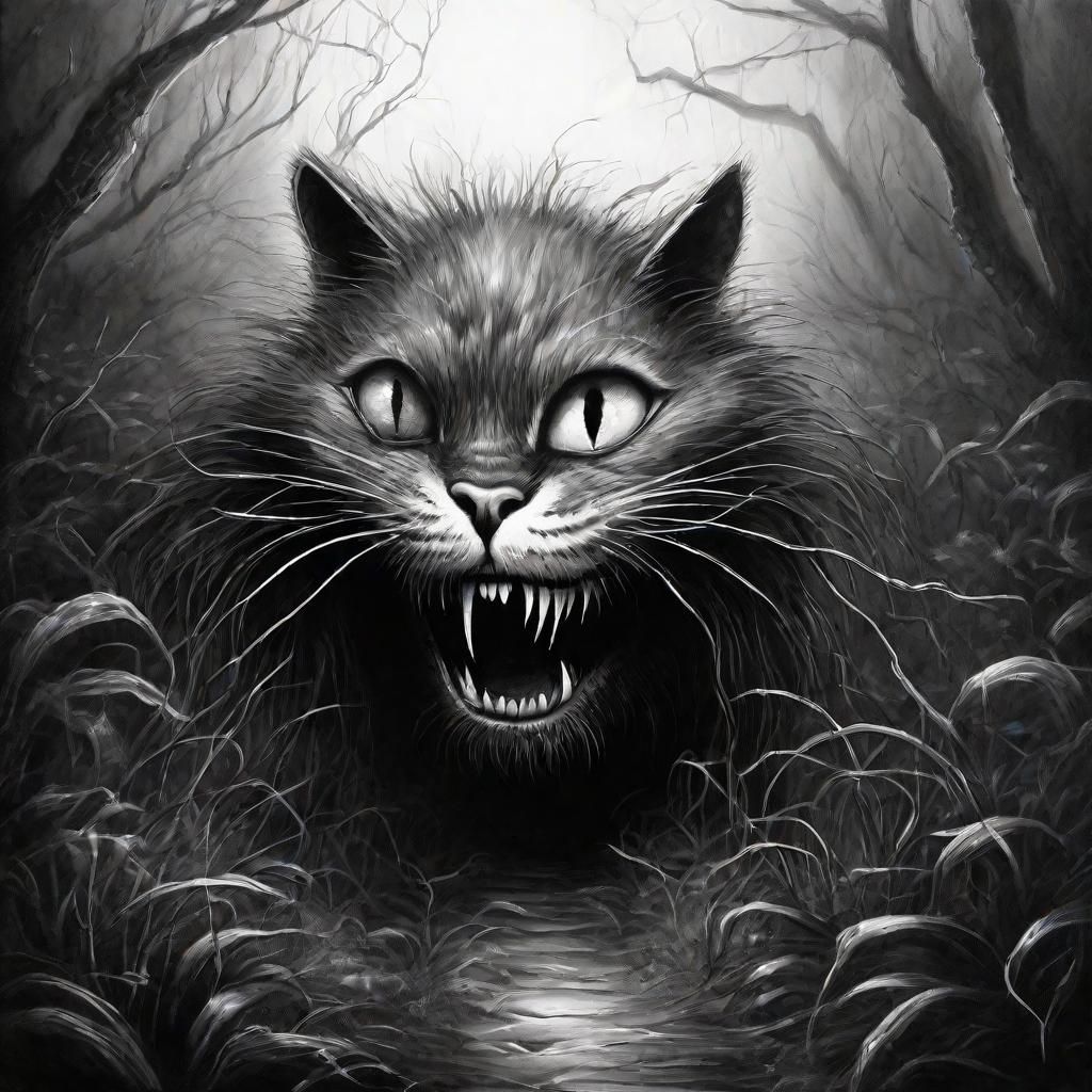 BW Eerie Cheshire Cat