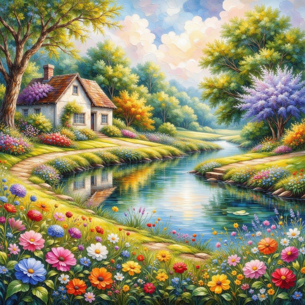 A serene summer landscape