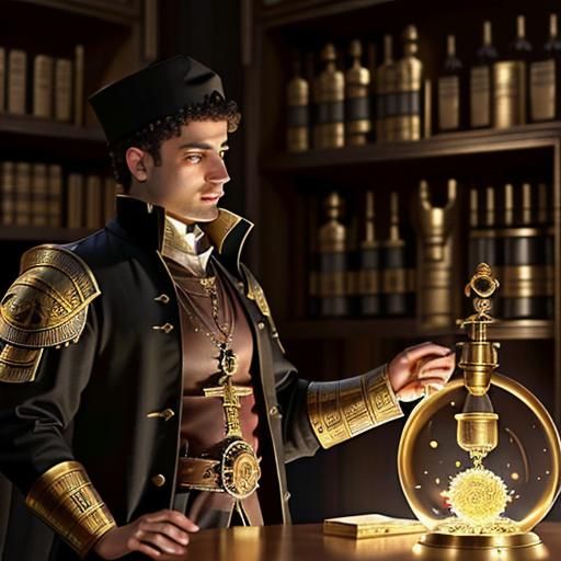 Steampunk Alchemist in Victorian Era Setting