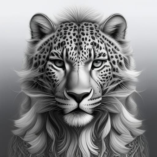 Photorealistic Leopard in Hyperdetailed Fantasy Art Style