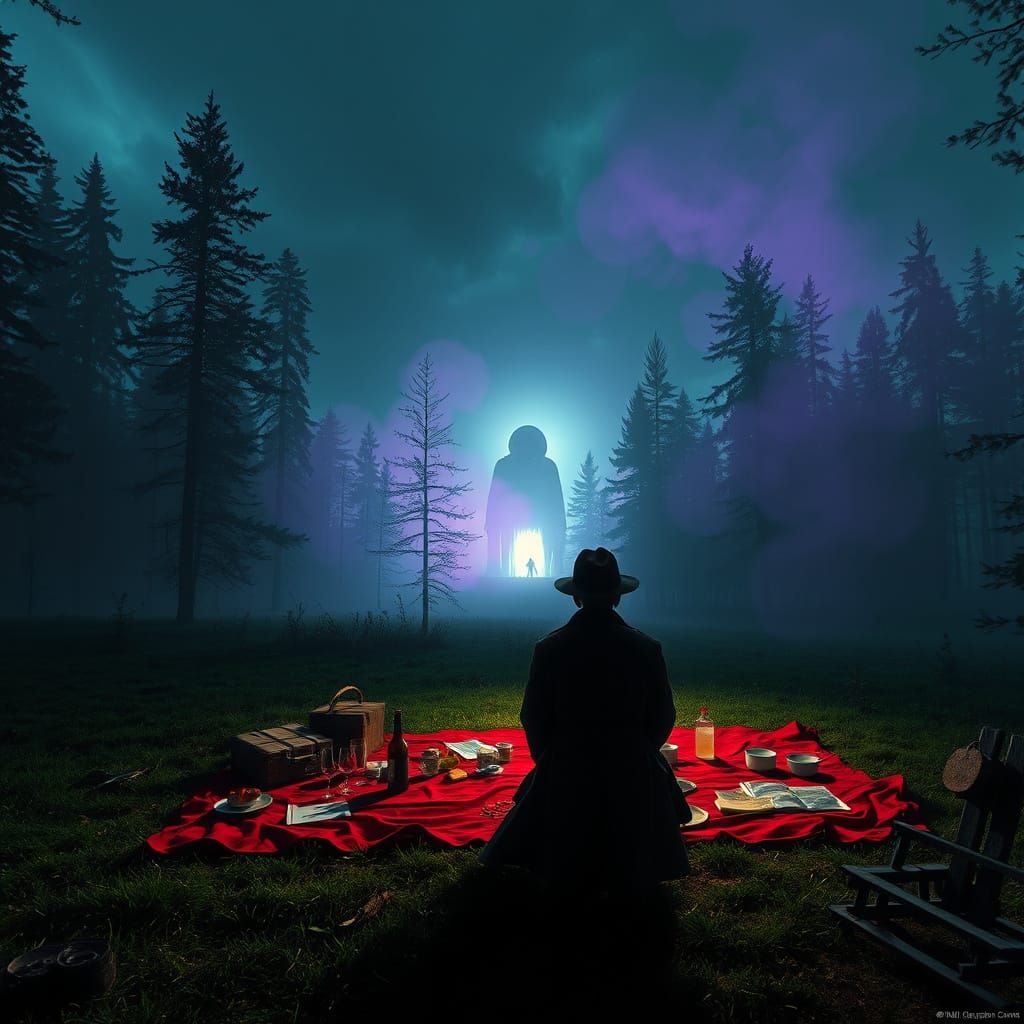 X-Files Picnic in Mysterious Glowing Forest