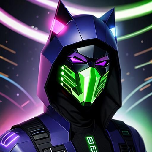 Rainbow Mask in Cyberspace, Digital Art