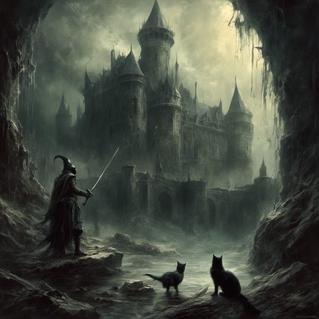 Duck Knight vs Cat Knight in Castle