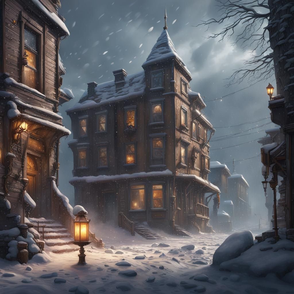 Intricate Snowstorm Fantasy Concept Art