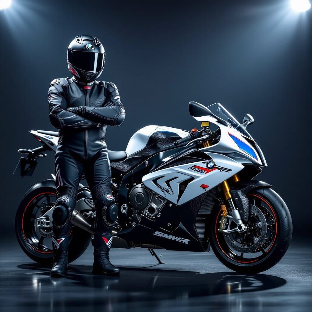 BMW S1000RR Sport Bike in Studio Photo Shoot