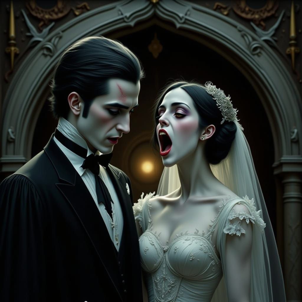 Vampire Wedding in Gothic Romanticism Style