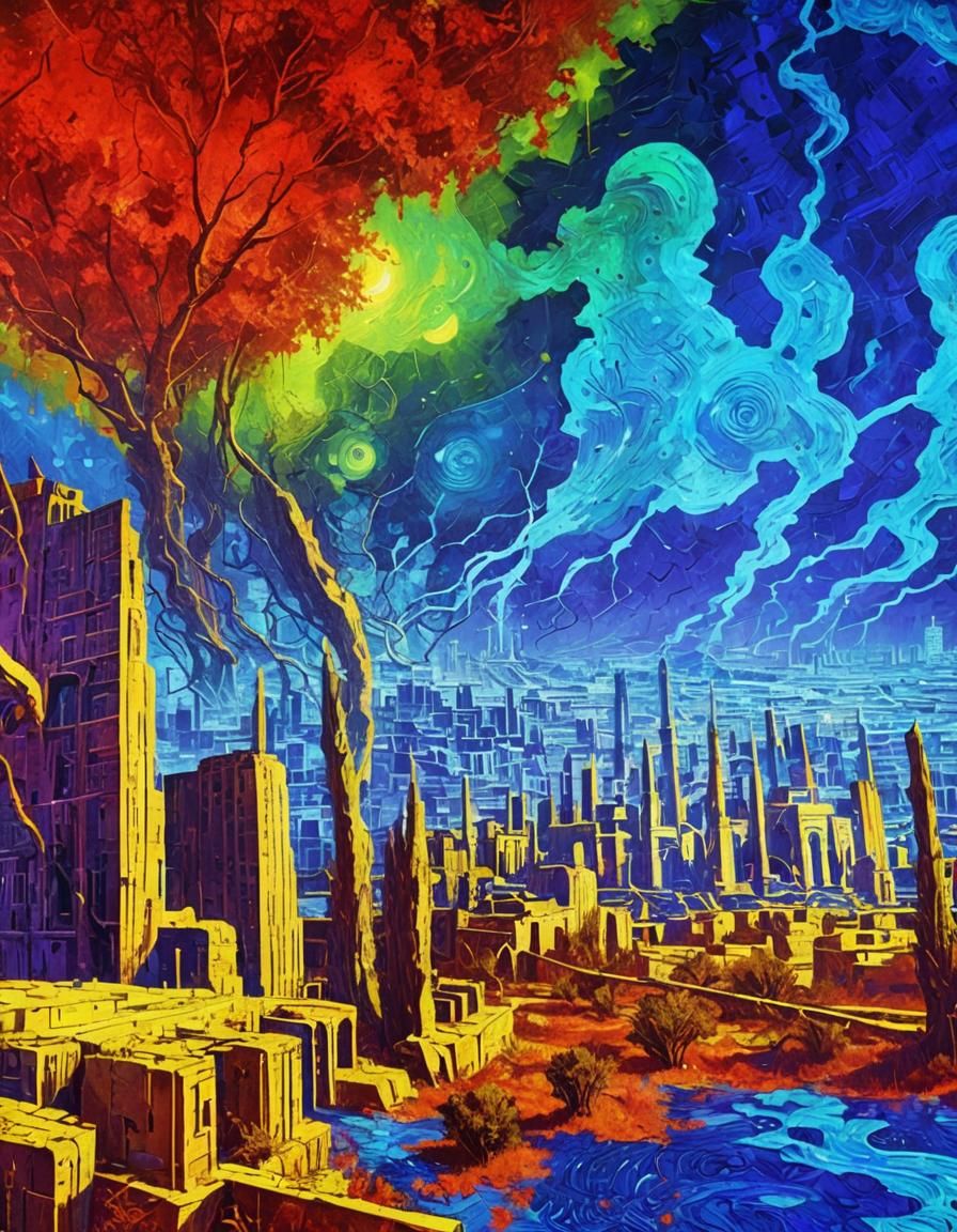 Ancient Metropolis Transformed: Egyptian Ruins Awaken in Vib...