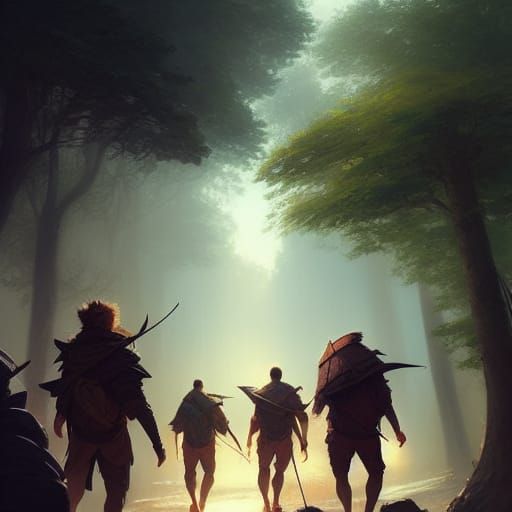 Adventurers on a Journey: Digital Illustration