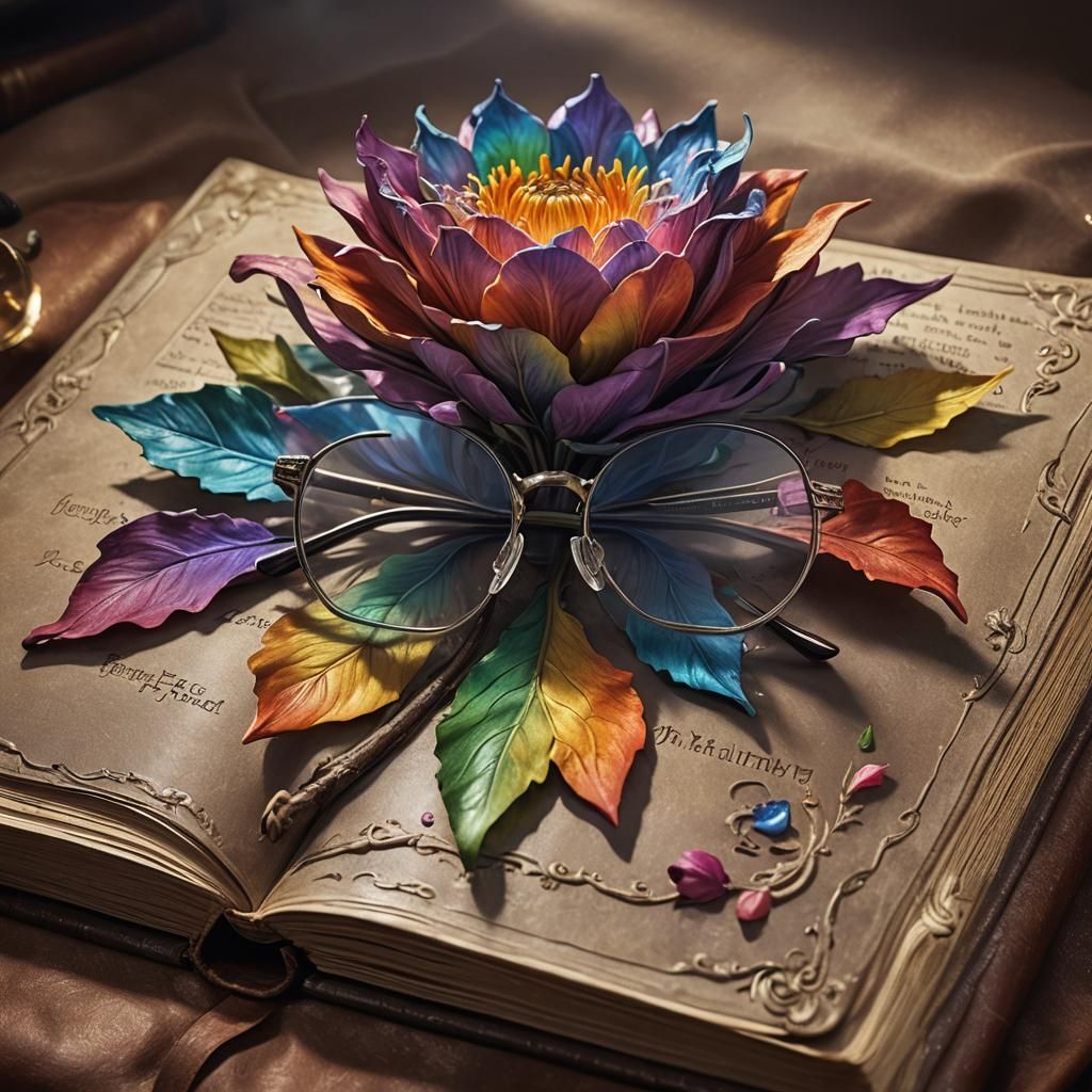 Magnificent Flower with Glasses: Fantasy Concept Art