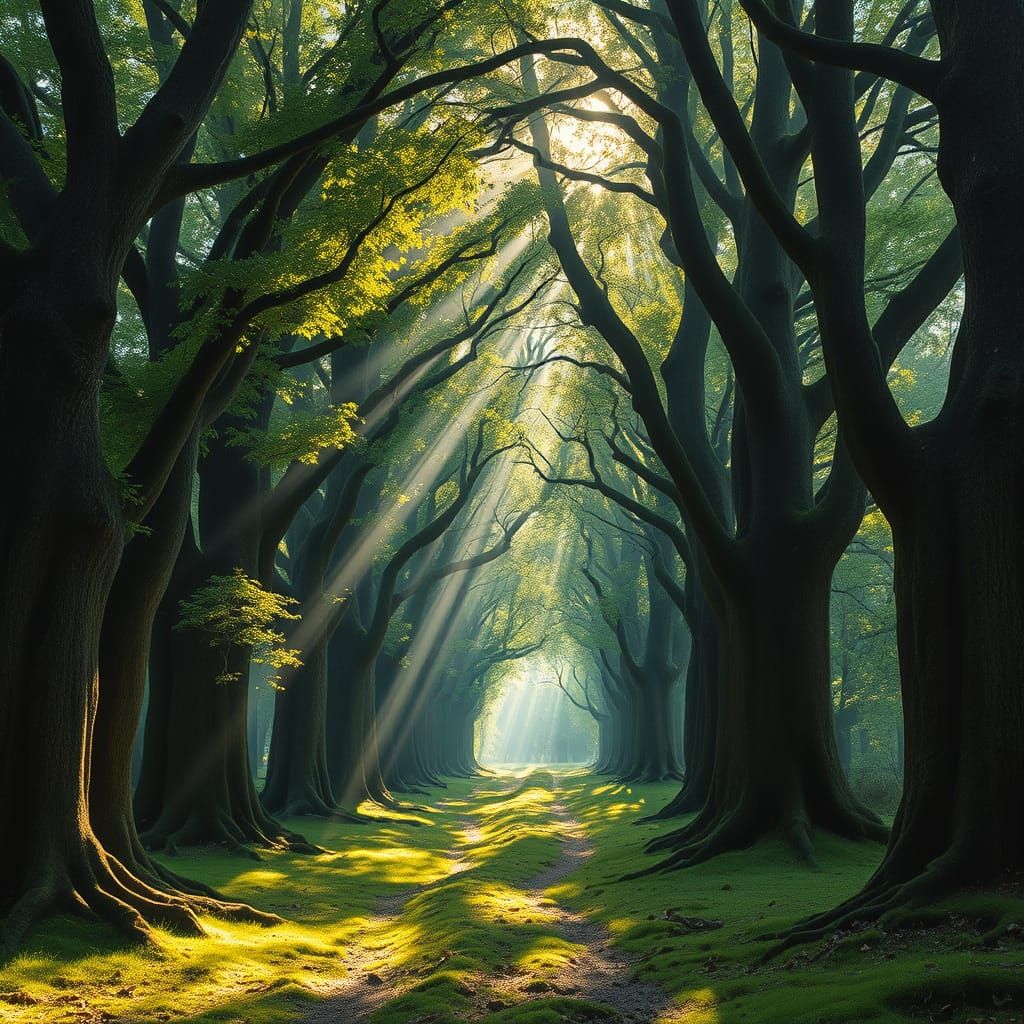 Cozy Autumn Forest in Dreamy, Surreal Style