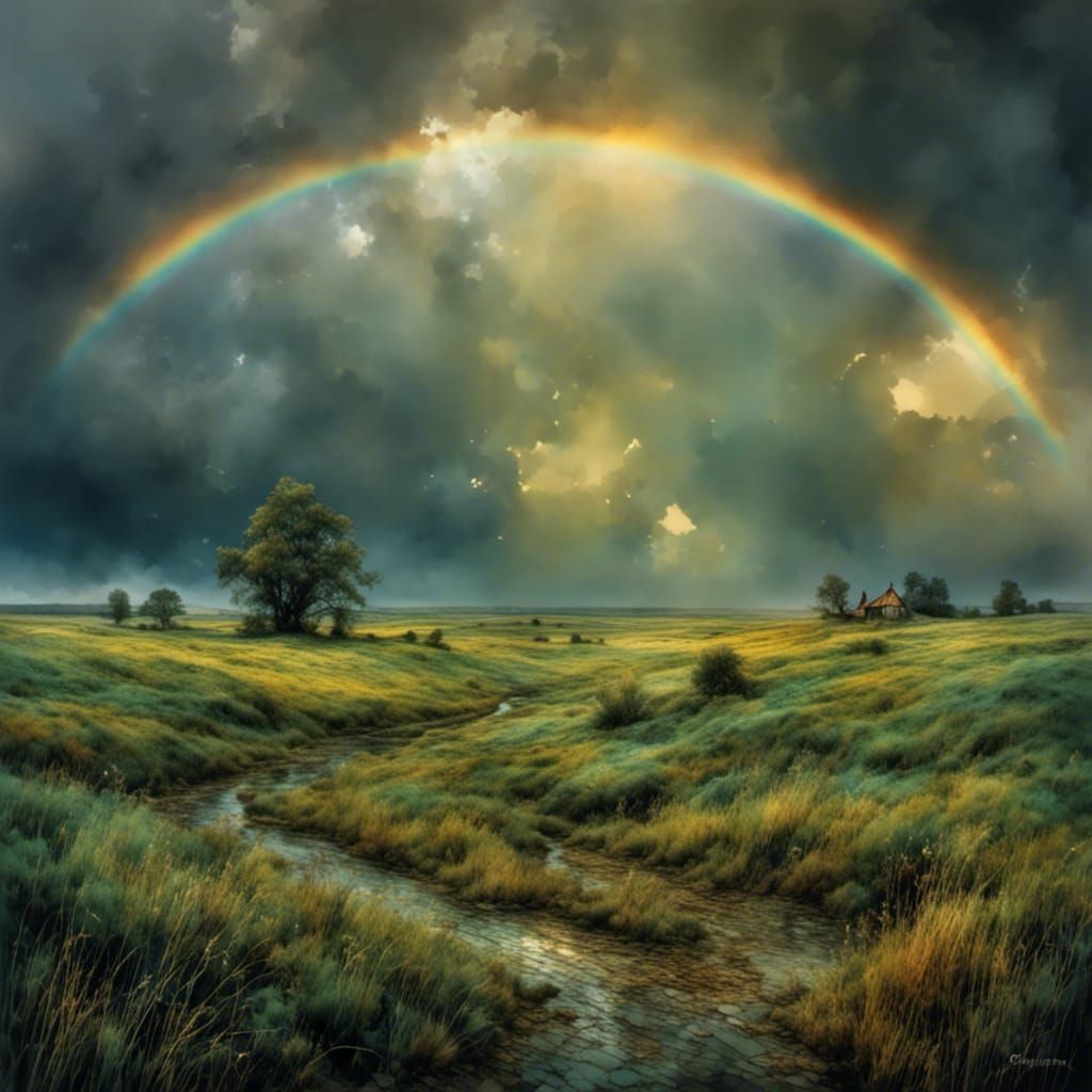 Hyperrealistic Rainbow with Intricate Details