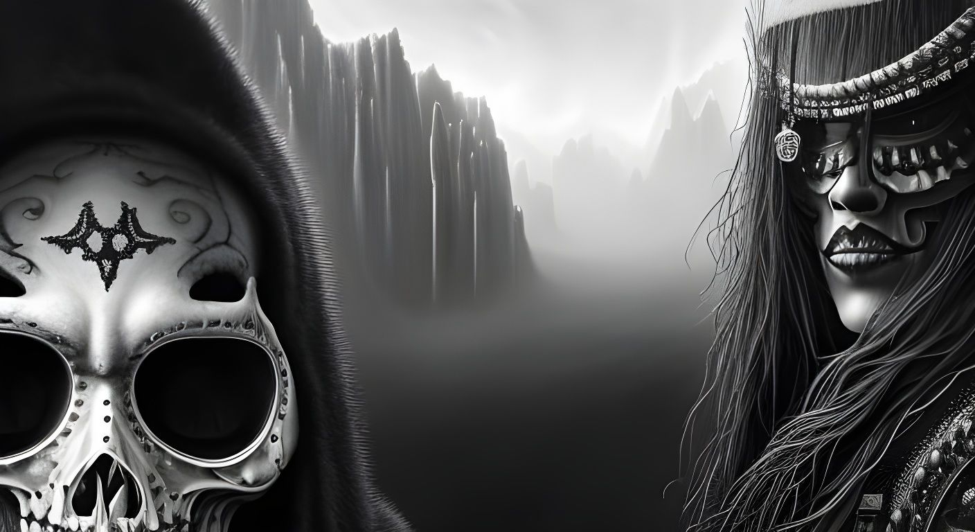 witch doctor and skull