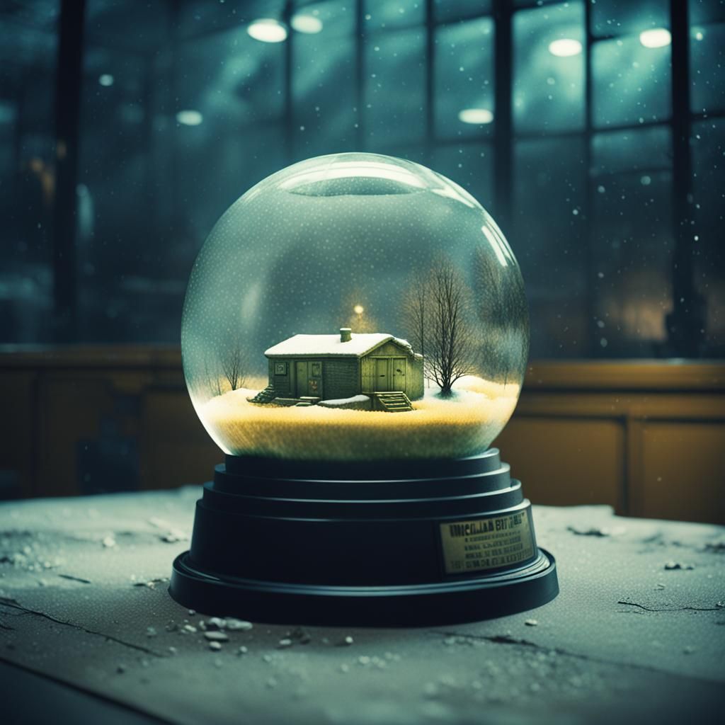 Snowglobe Nuclear Fallout Shelter: Cinematic Film Still