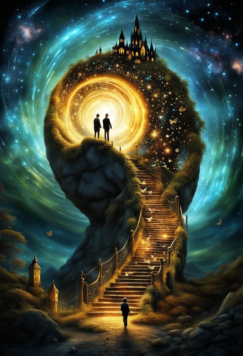 He stood in fear and watched as the portal opened