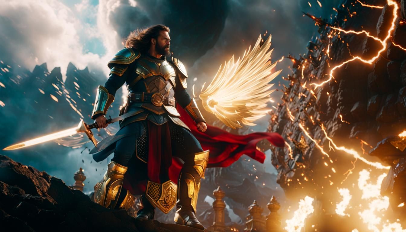 Paladin Descends into Battle: Sinister Ink Art