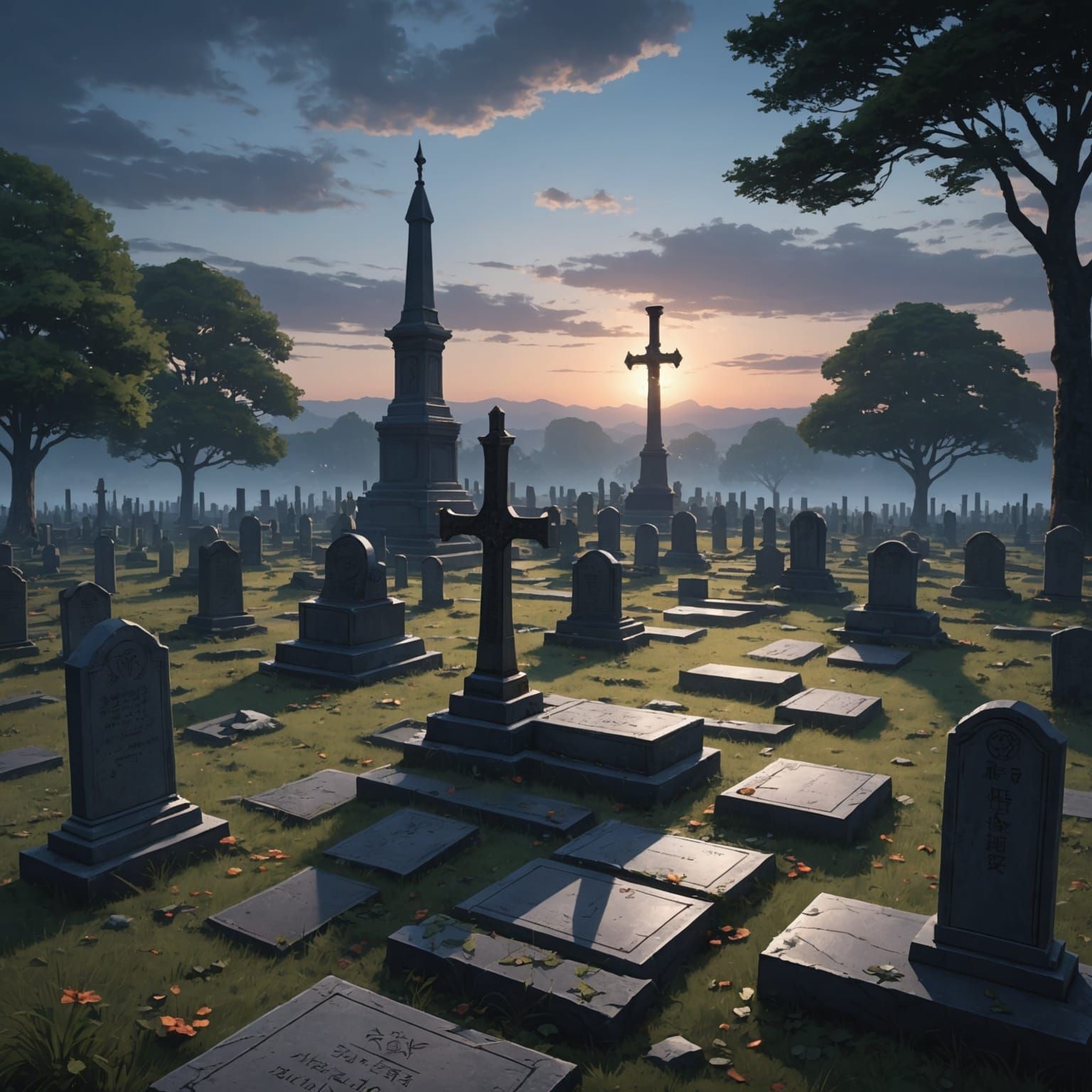 Graveyard of Fallen Warriors: 3D Anime Art
