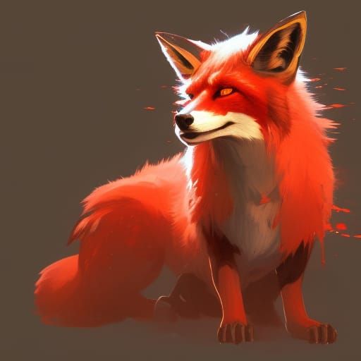 Vibrant Red Fox Portrait in Dynamic Lighting