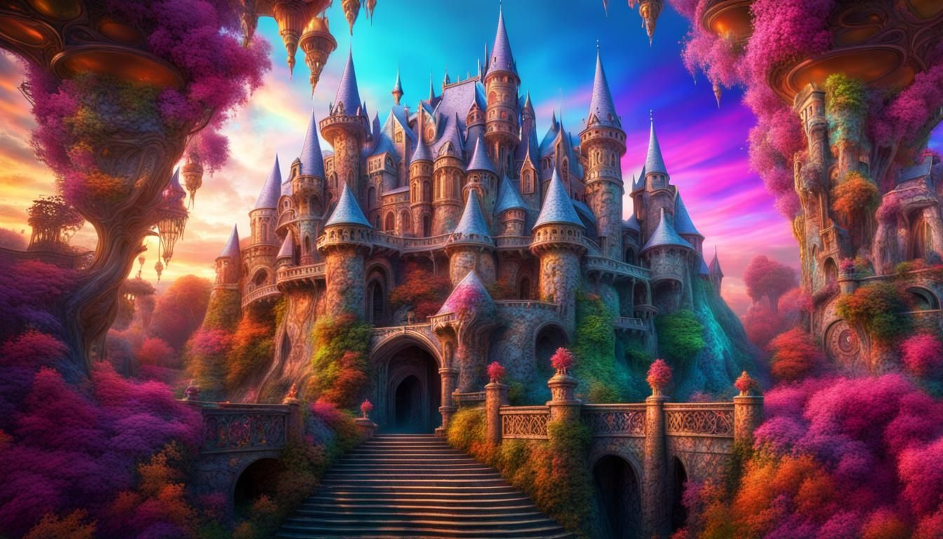 Pink Fantasy castle