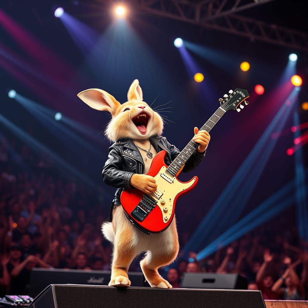 Rock Star Bunny Concert