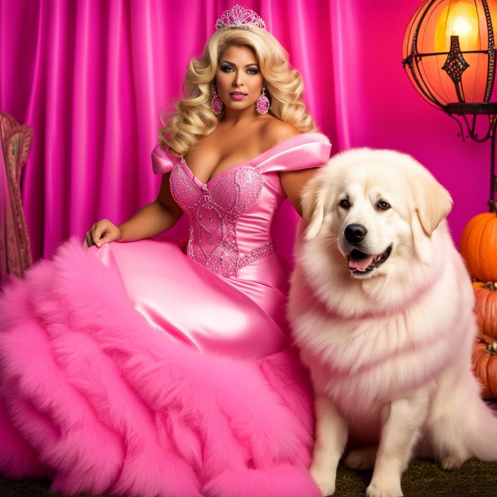 Barbie and Her Dog at Halloween Party
