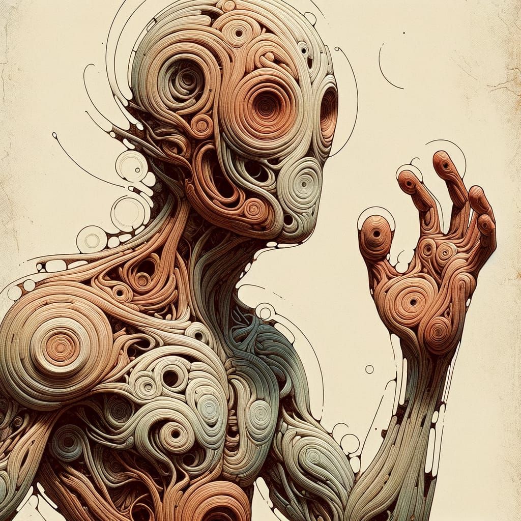 Abstract Humanoid with Distorted Features: An Early Draft