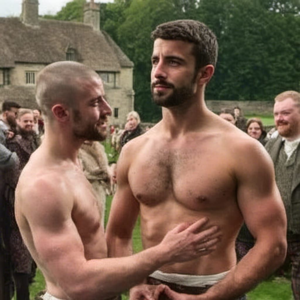 Gay Man's Arrest in Tudor House: Dramatic Digital Art