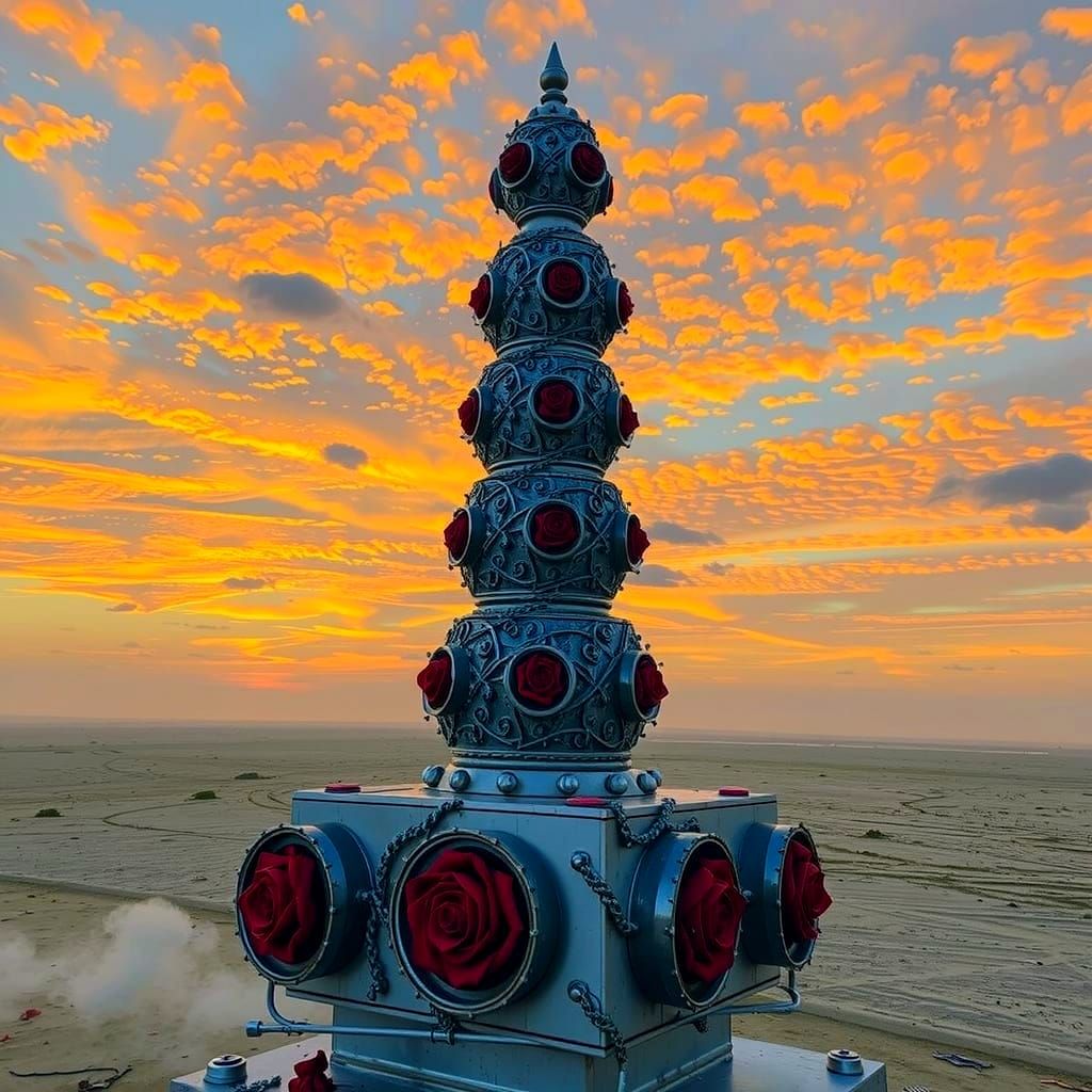 Abstract Swirling Reds and Crimson Forms